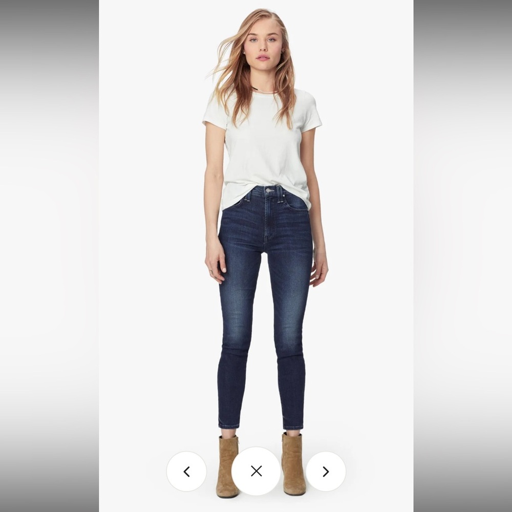 MOTHER Women's Deep Indigo Skinny Jeans